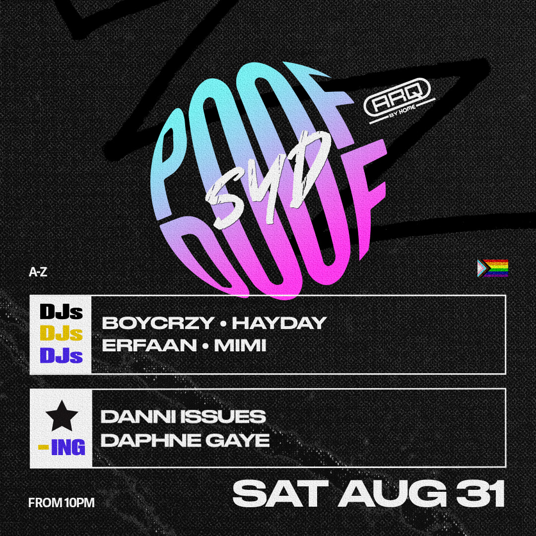 POOF DOOF SYDNEY – SATURDAY 31ST AUGUST 2024 - Poof Doof sydney