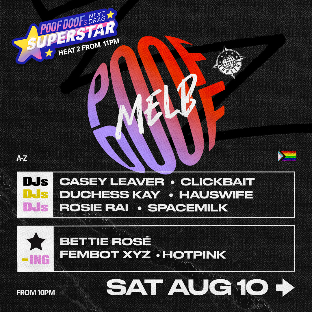 POOF DOOF MELBOURNE – SATURDAY 10TH AUGUST 2024 - Poof Doof melbourne