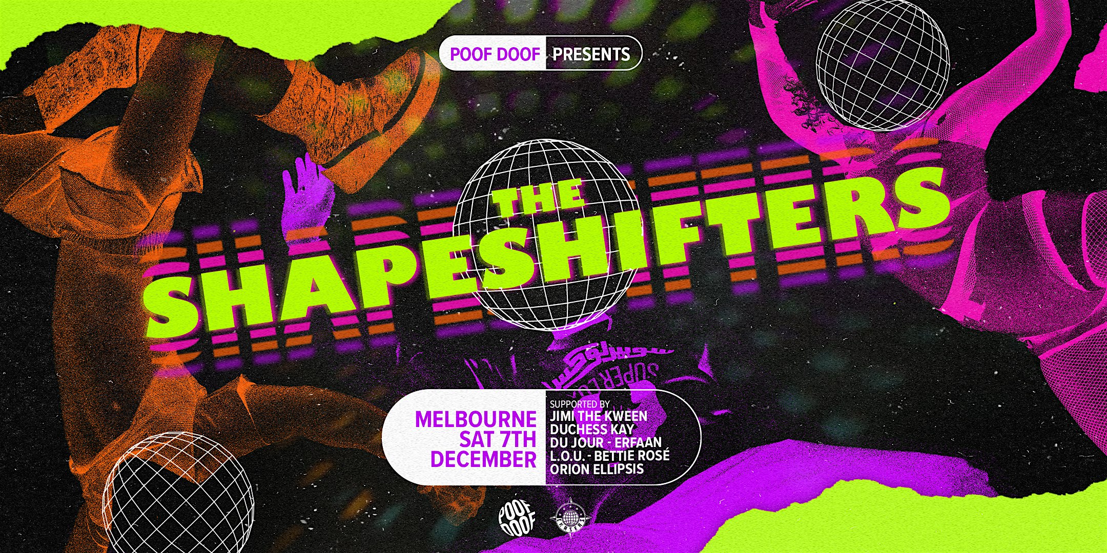 The Shapeshifters - POOF DOOF Melbourne Sat 7 Dec