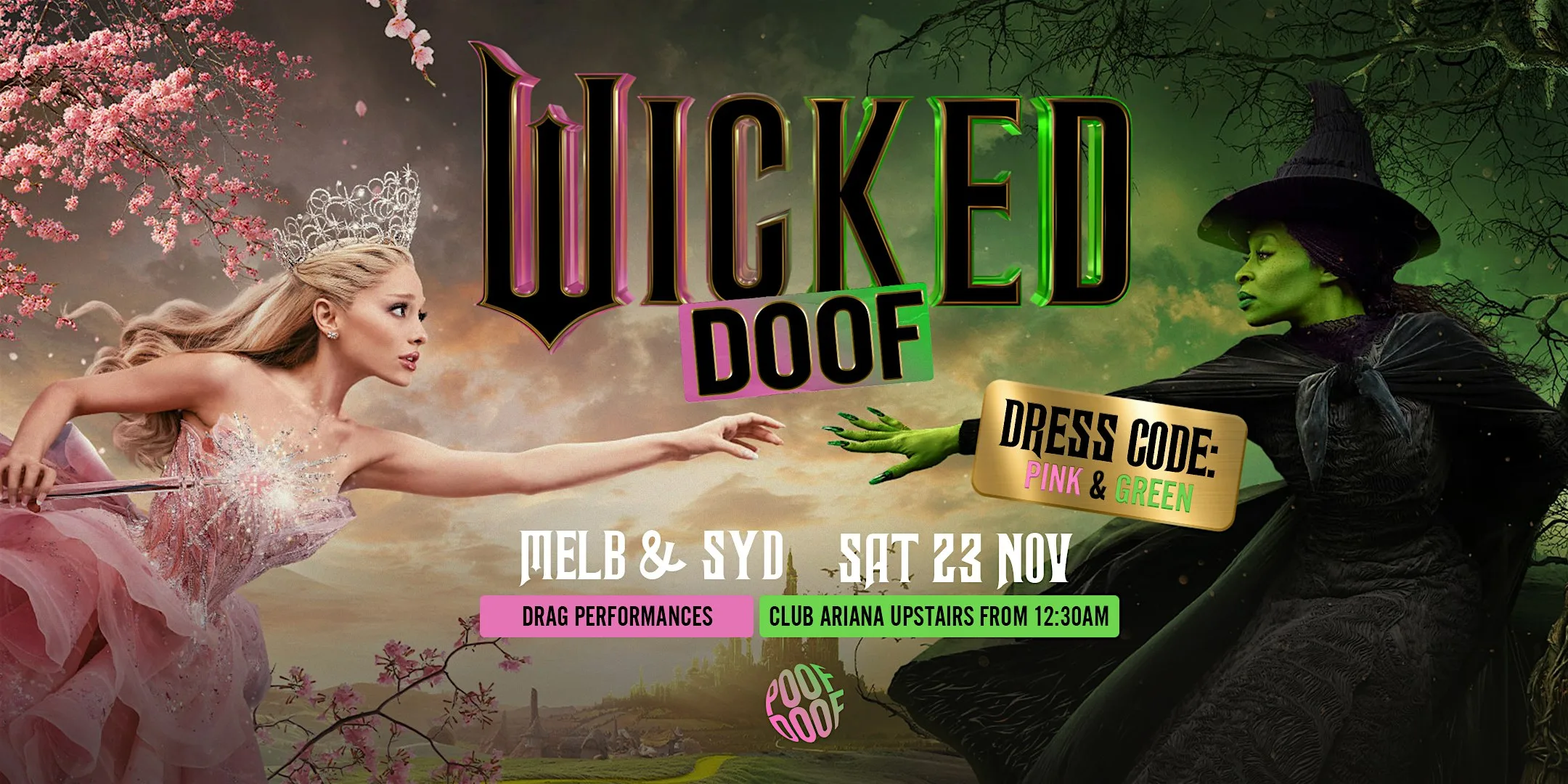 Wicked DOOF Sydney + Club Ariana - POOF DOOF Sat 23 Nov