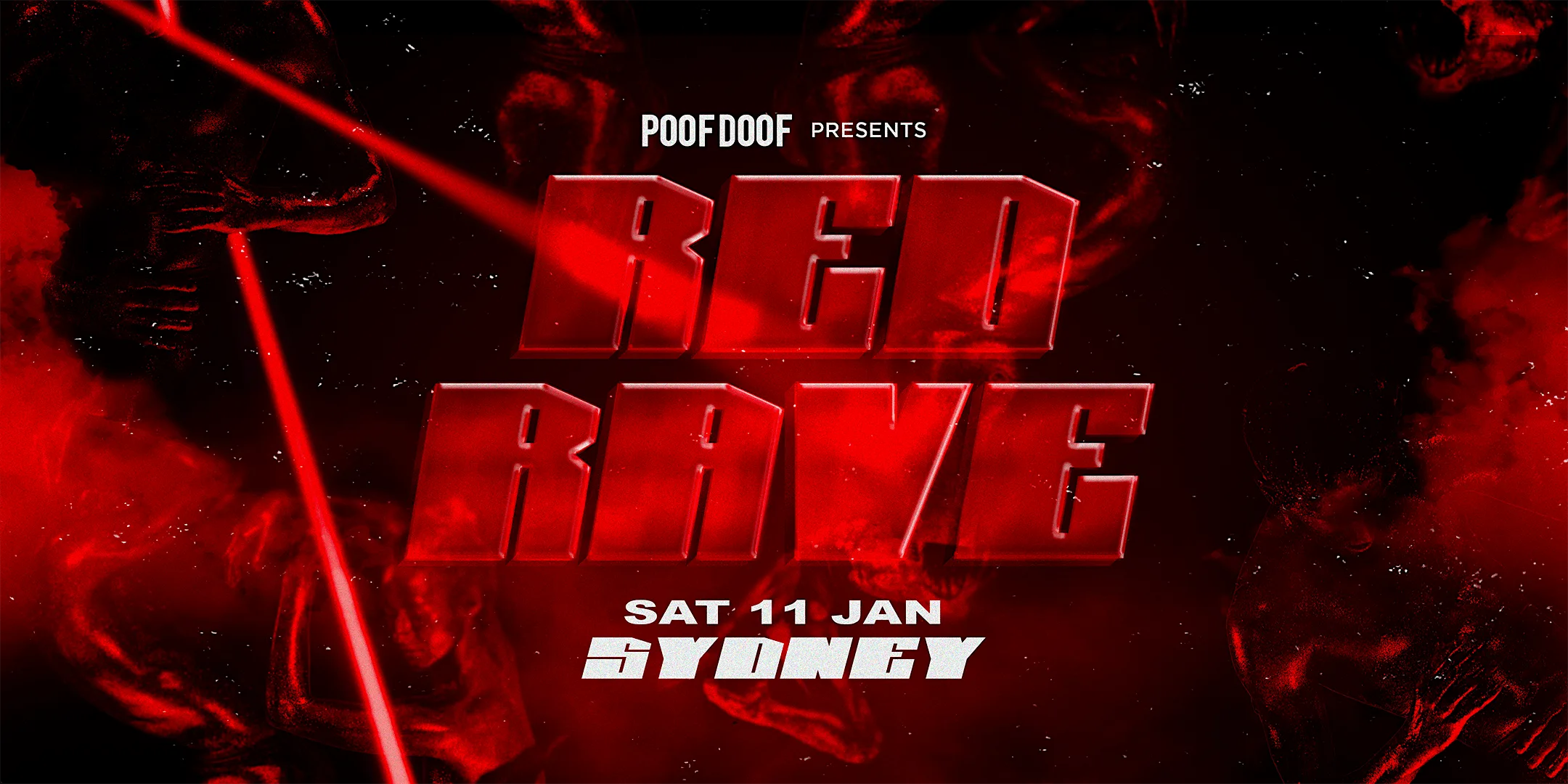 POOF DOOF Red Rave - Sat 11 Jan SYDNEY