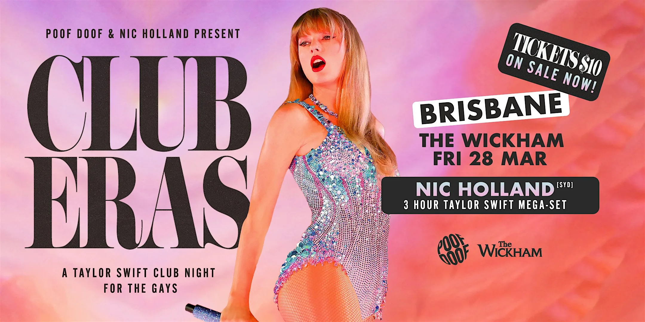 Club Eras BRISBANE - Taylor Swift tribute party by POOF DOOF