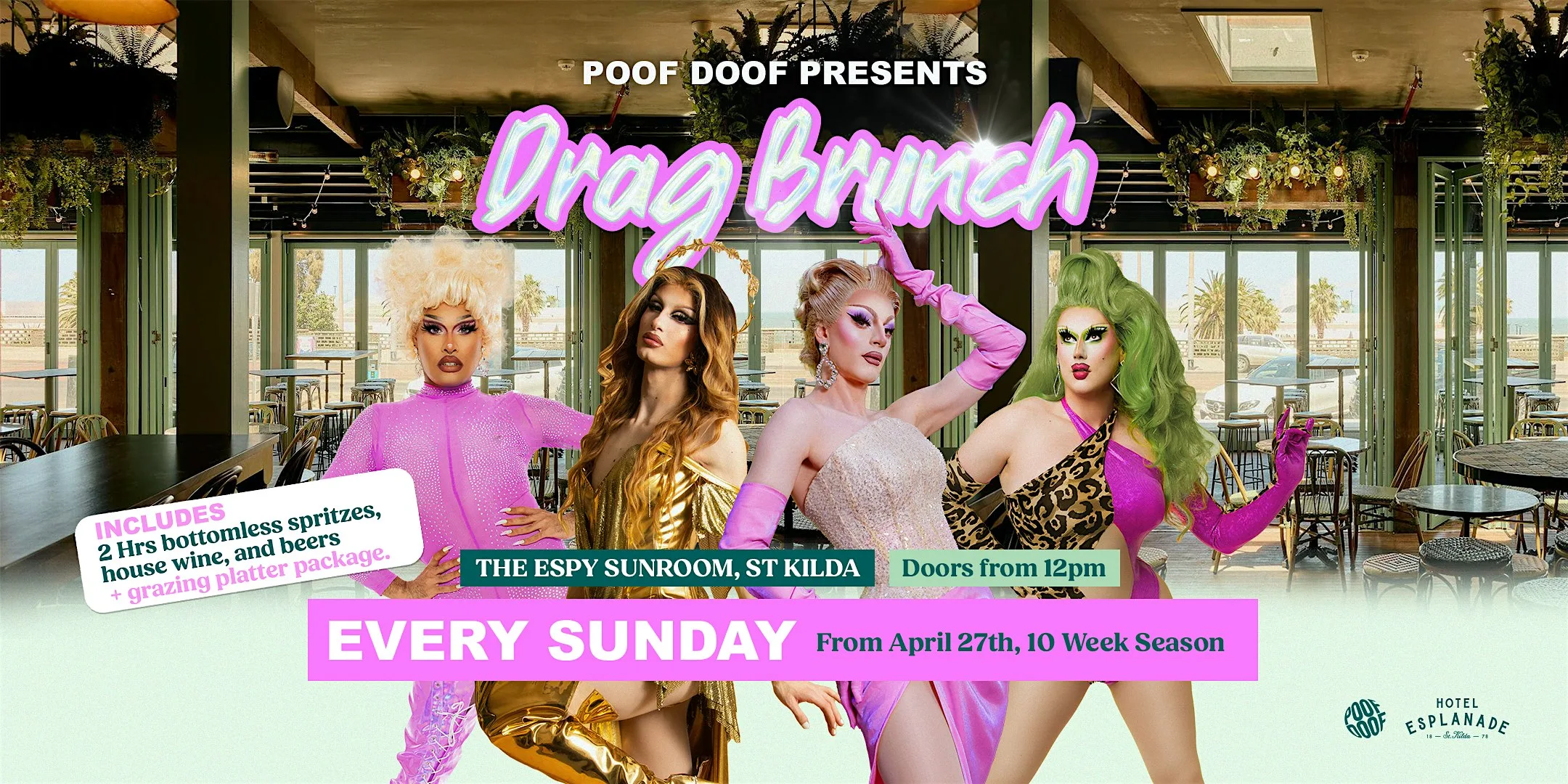 POOF DOOF Drag Brunch at The Espy - Every Sunday