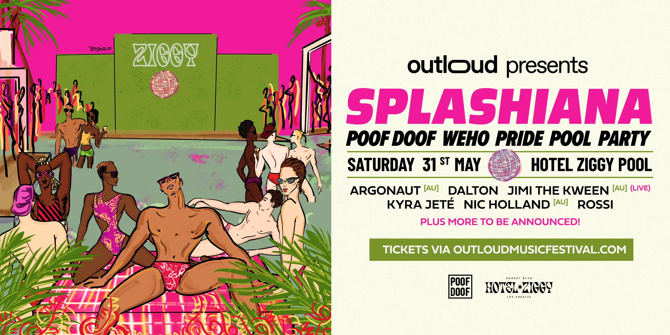 POOF DOOF x Splashiana – Official Weho Pride Pool Party - Poof Doof international usa