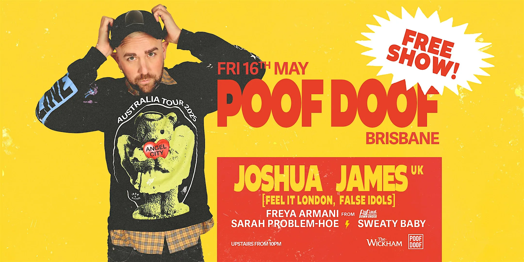 POOF DOOF  Brisbane ft. Joshua James - Friday 16th May **FREE EVENT**