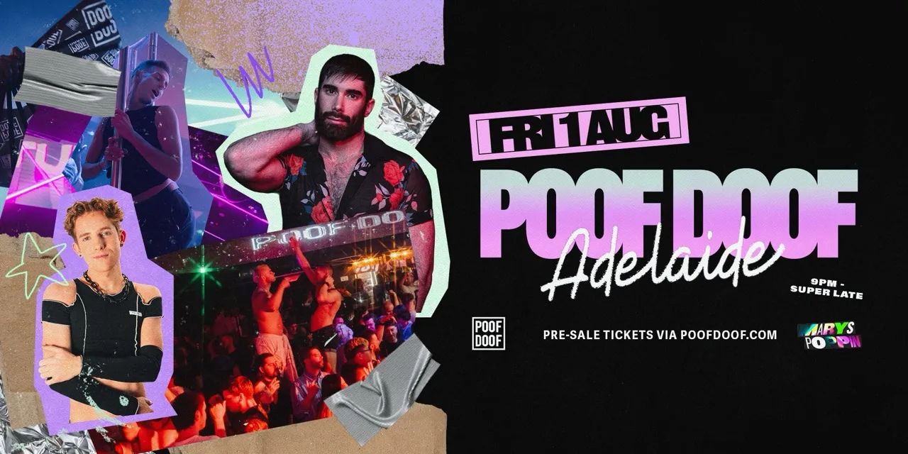 POOF DOOF ADELAIDE – FRIDAY 1ST AUGUST 2025 - Poof Doof adelaide