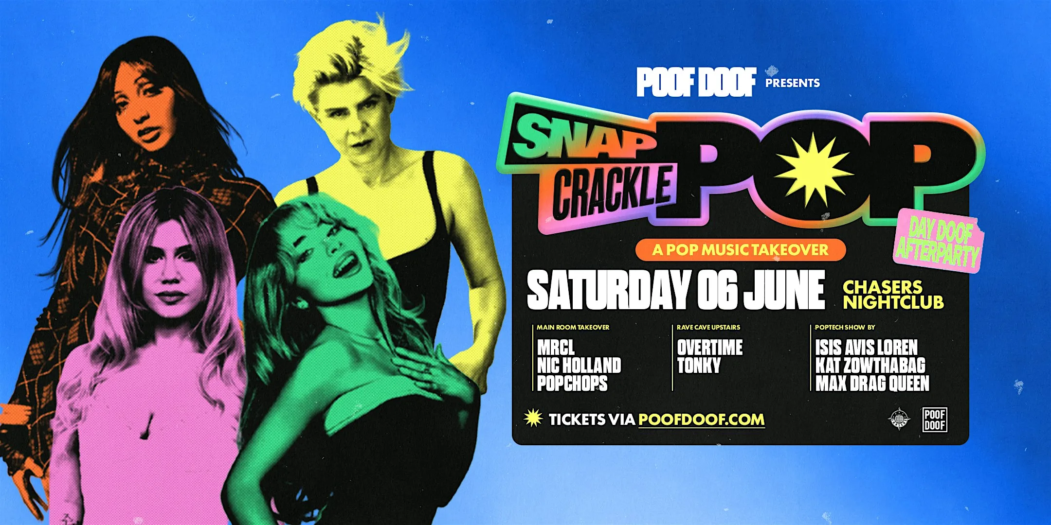 Snap Crackle Pop  - Saturday 6th June
