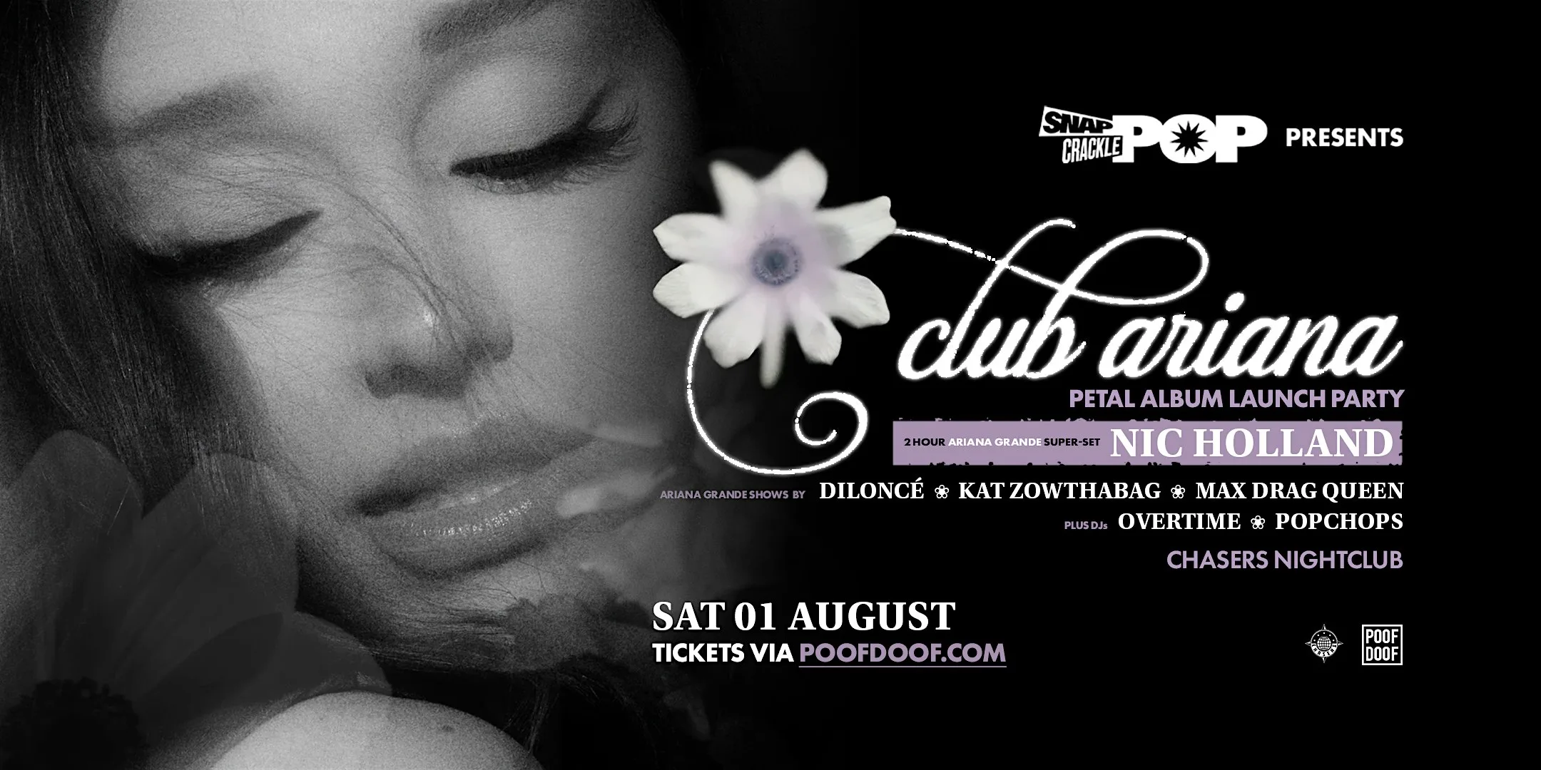 Snap Crackle Pop: Club Ariana - Sat 1st August