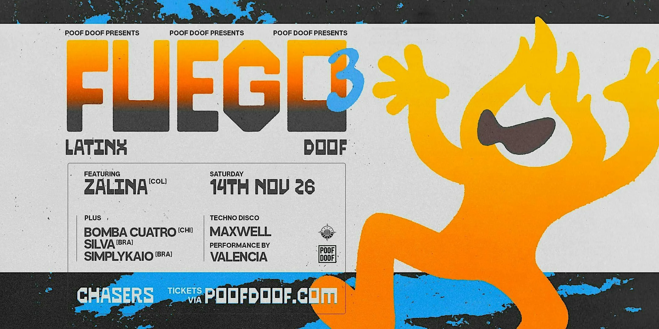 Fuego 3 - Latinx Doof - Sat 14th November